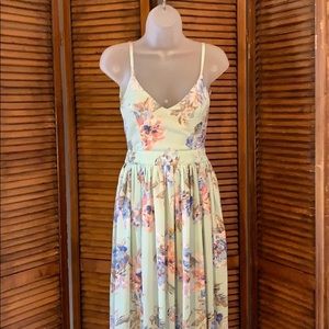 Mint floral maxi dress